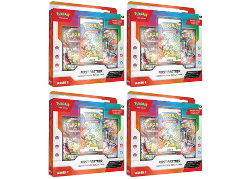 2026 Pokémon Mega Evolution First Partner Illustration Collection Series 2 4x Lot