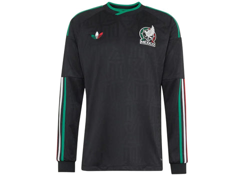 adidas Mexico 26 Third Authentic Long Sleeve Jersey Black