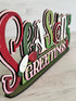Seasons Greetings Shelf Sitter Christmas Standing Sign File SVG, Santa, Elf, Mantle decor, Centerpiece, glowforge, LuckyHeartDesignsCo