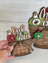 Merry Christmas For The Flower Basket Interchangeable File SVG, TINY Holiday, Ornaments, Tiered Tray, Glowforge, LuckyHeartDesignsCo