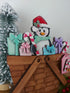 Penguin Christmas For The Flower Basket Interchangeable File SVG, TINY Santa Candy Cane Presents Tiered Tray, Glowforge, LuckyHeartDesignsCo