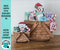 Penguin Christmas For The Flower Basket Interchangeable File SVG, TINY Santa Candy Cane Presents Tiered Tray, Glowforge, LuckyHeartDesignsCo