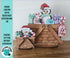 Penguin Christmas For The Flower Basket Interchangeable File SVG, TINY Santa Candy Cane Presents Tiered Tray, Glowforge, LuckyHeartDesignsCo