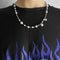 Asap Rocky-Inspired Pearl Cuban Link Necklace Rapper Chain