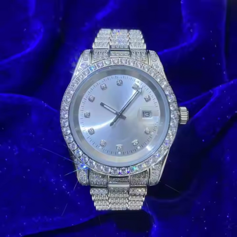 Iced Out Presidential Moissanite Watch