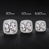 VVS Jewelry 925 Sterling Silver Moissanite Square Earrings