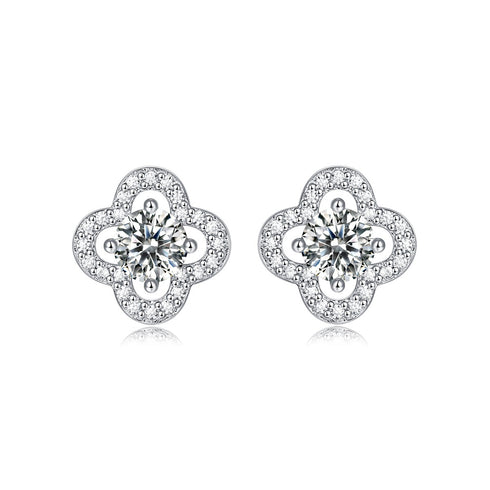 VVS Jewelry 18K Gold-Plated 925 Sterling Silver Moissanite Earrings