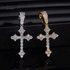 Budded Cross Moissanite Pendant