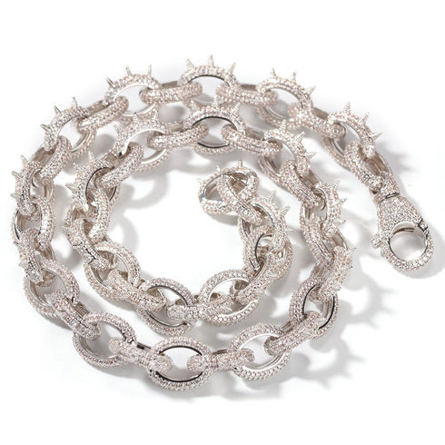 Playboi Carti-Inspired Spiked Links Necklace Rapper Chain