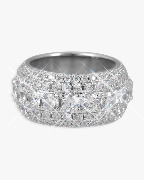 5-Layer 14K Gold Plated Iced Out VVS Ring