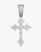 Budded Cross Moissanite Pendant
