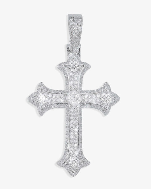 Iced Out Moissanite Cross Pendant