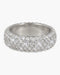 5-Row 14K Gold Plated Iced Out VVS Band Ring