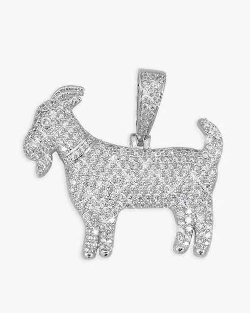 VVS CZ 14K Gold Plated GOAT Iced Out Pendant
