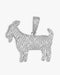 VVS CZ 14K Gold Plated GOAT Iced Out Pendant
