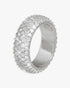 5-Row 14K Gold Plated Iced Out VVS Band Ring