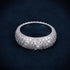 5-Row Iced Out 925 Sterling Silver Band Ring