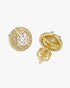 11MM Double Halo VVS Moissanite Stud Earrings