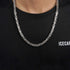 6MM Byzantine Chain Rhodium Silver Finish