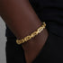 6MM 14K Gold Plated Byzantine Chain Bracelet Set