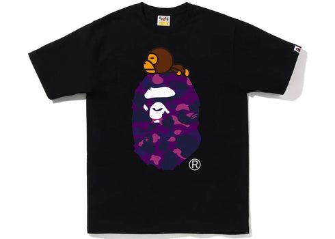 BAPE Color Camo Milo On Big Ape Tee (FW22) Black Purple