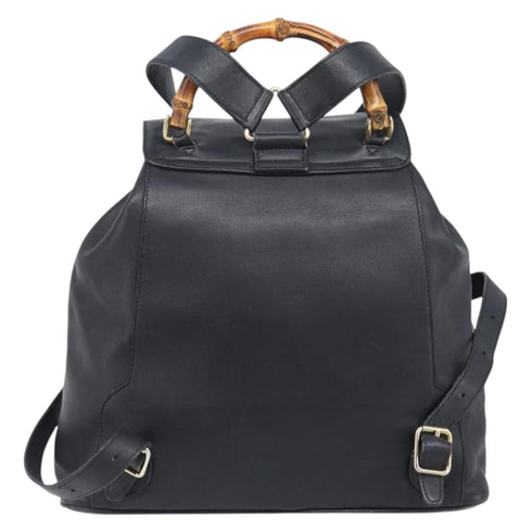 Vintage Bamboo Backpack Leather Medium