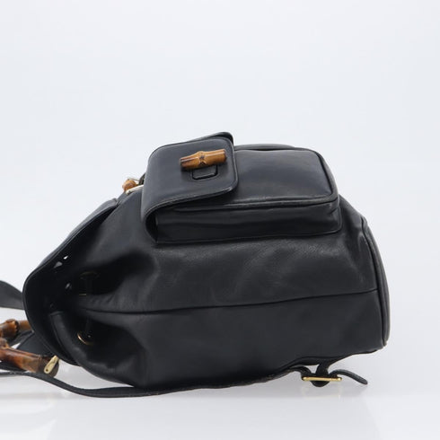 Vintage Bamboo Backpack Leather Medium