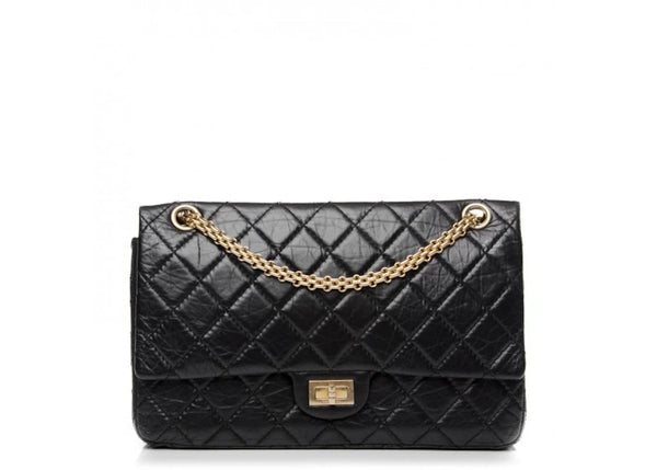Chanel Reissue 2.55 Classic Double Flap Quilted Aged 226 Black