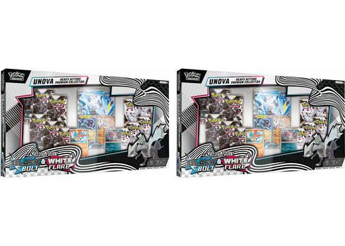 2025 Pokémon Scarlet & Violet Black Bolt & White Flare Unova Heavy Hitters Premium Collection (Costco Exclusive) 2x Lot