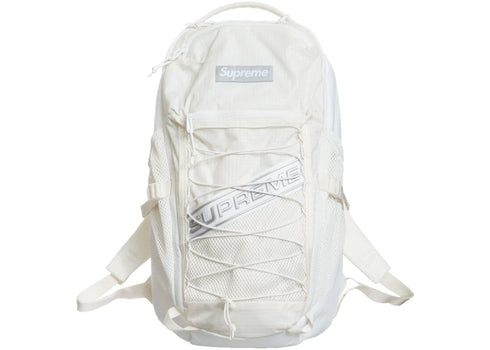 Supreme Logo Backpack White