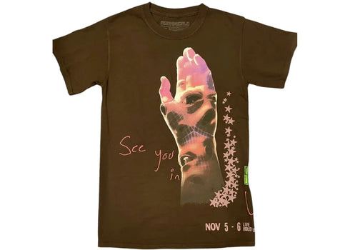 Travis Scott All Seeing Hands Tee T-Shirt Brown