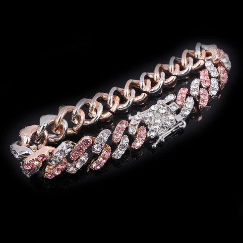 12mm Two Tone Miami Cuban Chain and FREE Bracelet