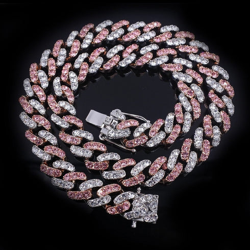 12mm Two Tone Miami Cuban Chain and FREE Bracelet