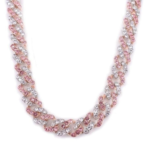 12mm Two Tone Miami Cuban Chain and FREE Bracelet
