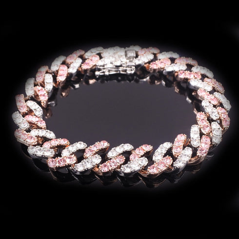 12mm Two Tone Miami Cuban Chain and FREE Bracelet