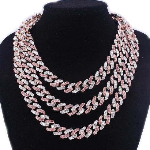 12mm Two Tone Miami Cuban Chain and FREE Bracelet