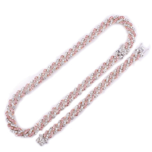 12mm Two Tone Miami Cuban Chain and FREE Bracelet