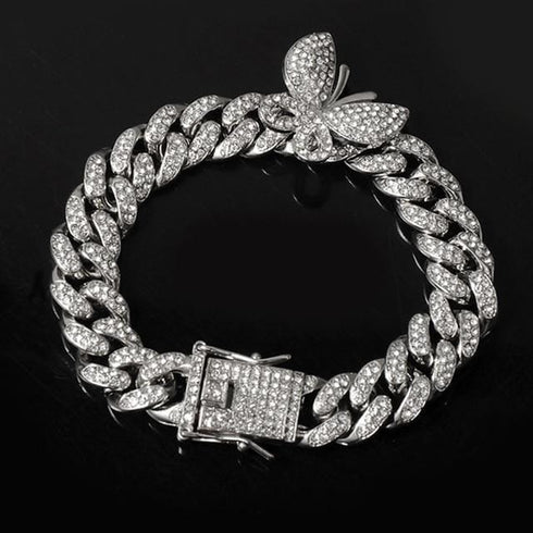 18k Gold Miami Butterfly Cuban Chain + Free Butterfly Cuban Bracelet