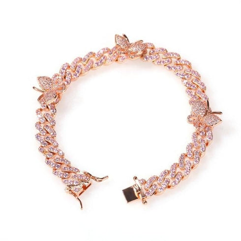 Cuban Link Butterfly Bracelet