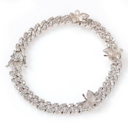 Cuban Link Butterfly Bracelet