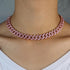 Pink Cuban Choker Chain