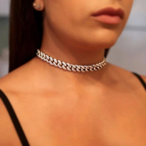 Beverly Hills Cuban Choker Necklace