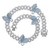 12MM Miami cuban link chain pink butterfly choker