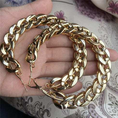 Vintage Cuban Hoop Earrings