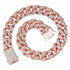 20mm Women's Diamond Cuban Link Choker Chain