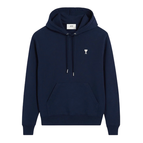 Hoodie Bleu Marine Ami de Coeur Blanc en Coton