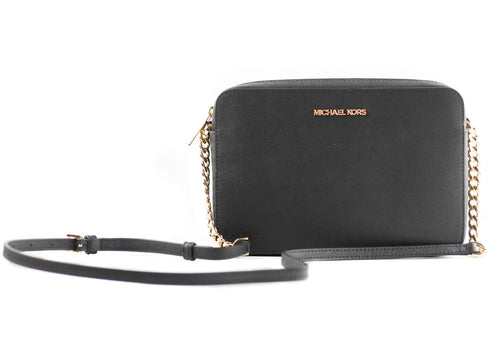 Michael Kors Jet Set East West Crossbody Bag Large Black/Gold