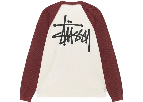Stussy Thermal 2 Tone Raglan Shirt White