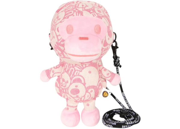 BAPE Baby Milo Plush Mobile Bag Pink Multi