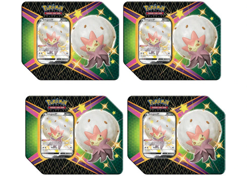 Pokémon TCG Sword & Shield Shining Fates Eldegoss V Tin 4X Lot (6 Booster Packs)